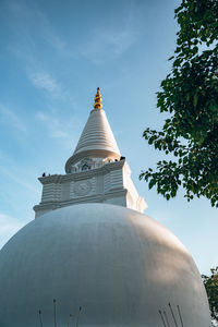 Low angle view of temple against sky