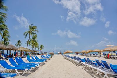 Panoramic view of beach against sky