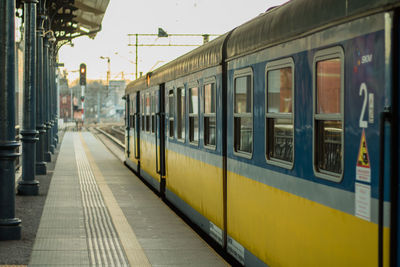 Train at railroad station