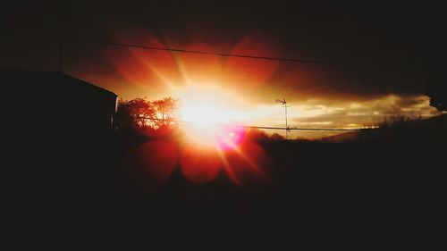 Low angle view of sky at sunset