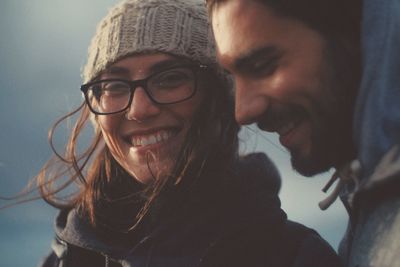 Close-up of young couple