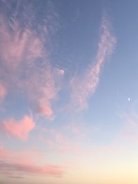 Low angle view of sky during sunset