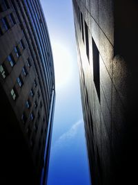 Low angle view of skyscrapers against sky