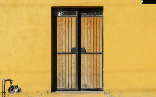 Close-up of closed door