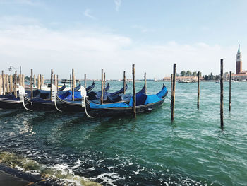 Boats in sea