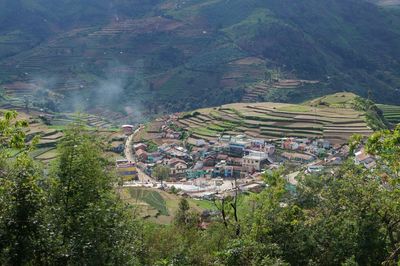 Aerial view of town