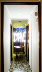 Empty illuminated tunnel