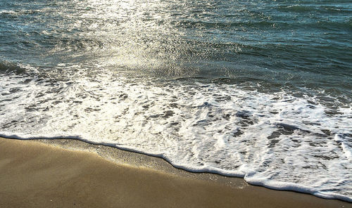 High angle view of beach