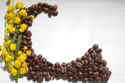 Close-up of grapes on table