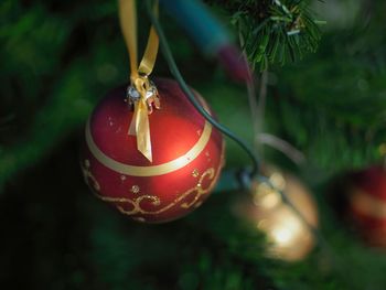 Close-up of christmas decorations