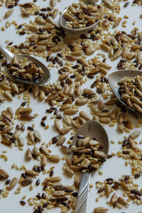 High angle view of breakfast on plate