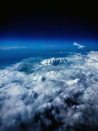 Aerial view of clouds over sea