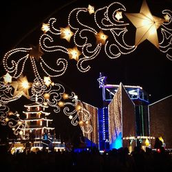 Low angle view of firework display