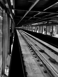 View of railroad station platform