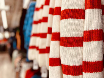 Close-up of american flags