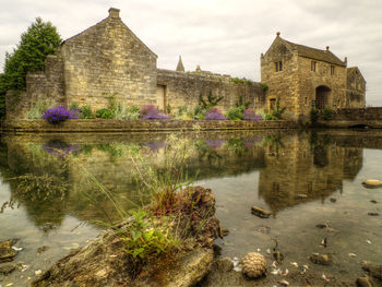 Reflection of built structures in water