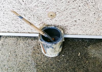 High angle view of coffee
