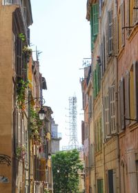 Low angle view of buildings in city