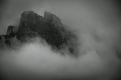 Low angle view of mountain against sky