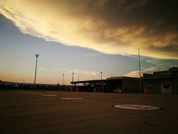 Road against sky at sunset