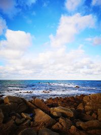 Scenic view of sea against sky