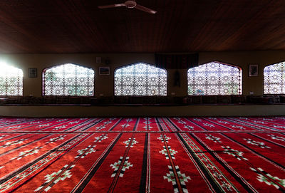 Low angle view of building interior