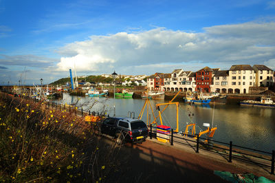 The harbour at the town of maryport, on england's cumbrian coast