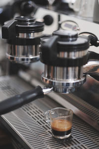 Close-up of coffee cup on table