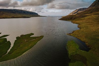 Scenic view of lake against mountain