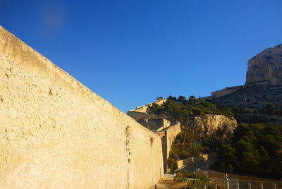 Built structure against clear blue sky