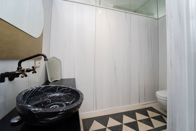 View of bathroom on table at home