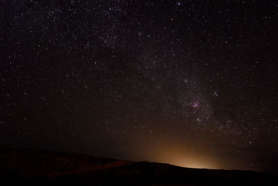 Scenic view of star field at night