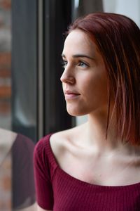 Close-up of young woman