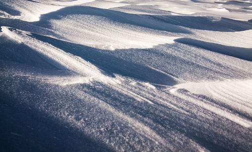 Aerial view of snowcapped mountains