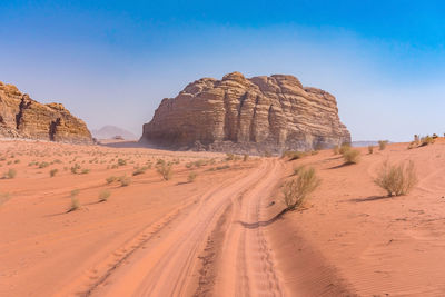 Panoramic view of desert against sky