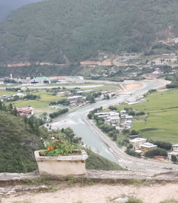 High angle view of landscape