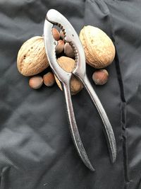 High angle view of bread on table