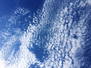 Low angle view of clouds in sky