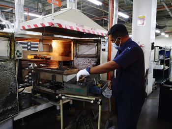 Man working at construction site