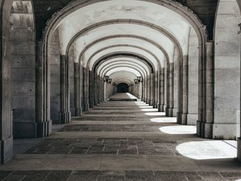 Empty corridor in building