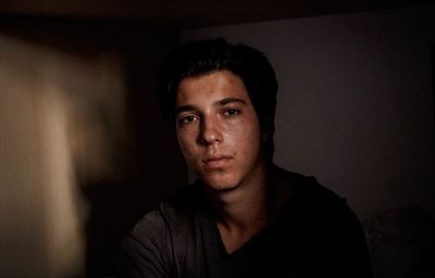 Close-up portrait of young man