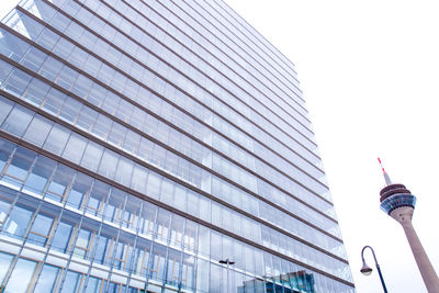 Low angle view of modern building against sky