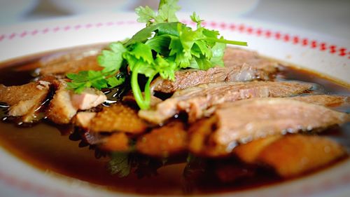 Close-up of food in plate