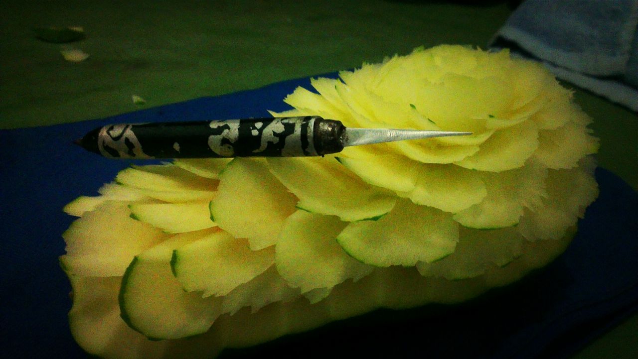 flower, yellow, freshness, petal, close-up, flower head, studio shot, fragility, black background, indoors, beauty in nature, single flower, still life, nature, high angle view, no people, selective focus, softness, focus on foreground, growth