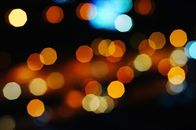 Defocused lights at night