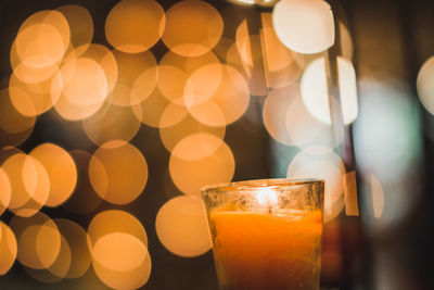 Close-up of wine glass on table