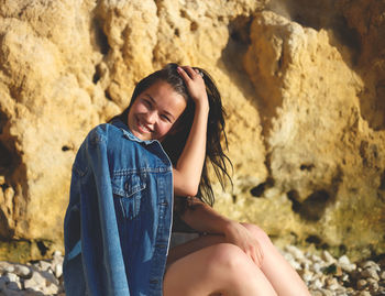 Portrait of a smiling young woman