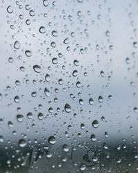 Full frame shot of wet window