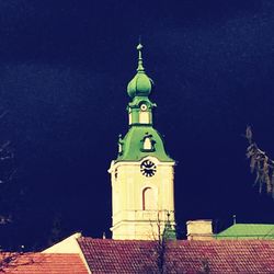 Low angle view of clock tower