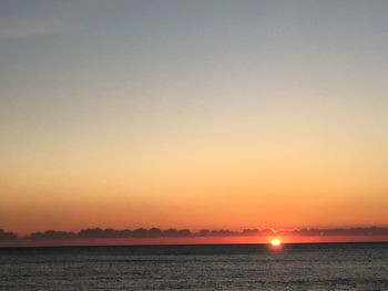 Scenic view of sea during sunset